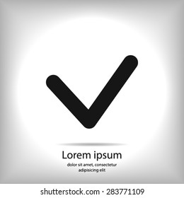  Yes icon, vector illustration. Flat design style