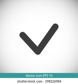  Yes icon, vector illustration. Flat design style