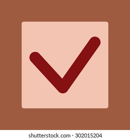  Yes icon, vector illustration. Flat design style