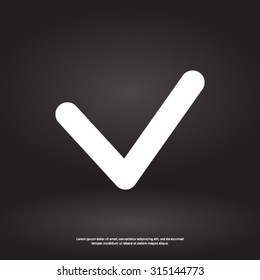  Yes icon, vector illustration. Flat design style