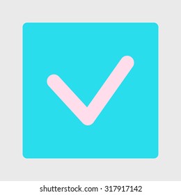  Yes icon, vector illustration. Flat design style