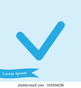  Yes icon, vector illustration. Flat design style