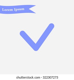  Yes icon, vector illustration. Flat design style