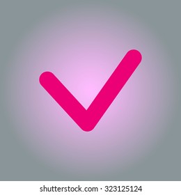  Yes icon, vector illustration. Flat design style