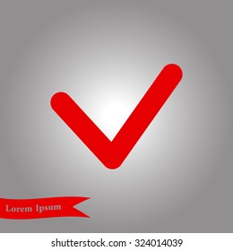  Yes icon, vector illustration. Flat design style