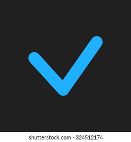 Yes icon, vector illustration. Flat design style
