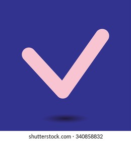  Yes icon, vector illustration. Flat design style