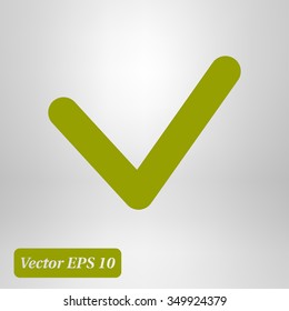  Yes icon, vector illustration. Flat design style