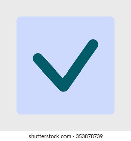  Yes icon, vector illustration. Flat design style
