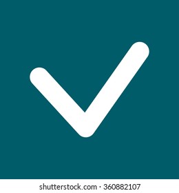  Yes icon, vector illustration. Flat design style