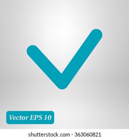  Yes icon, vector illustration. Flat design style