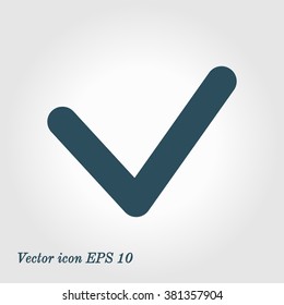  Yes icon, vector illustration. Flat design style