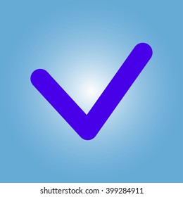  Yes icon, vector illustration. Flat design style