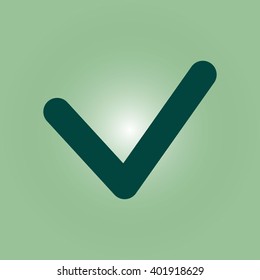  Yes icon, vector illustration. Flat design style