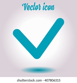  Yes icon, vector illustration. Flat design style