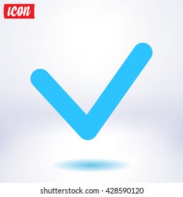  Yes icon, vector illustration. Flat design style