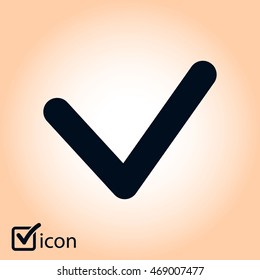  Yes icon, vector illustration. Flat design style