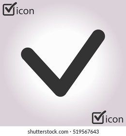  Yes icon, vector illustration. Flat design style