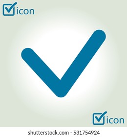  Yes icon, vector illustration. Flat design style