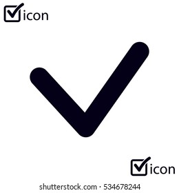  Yes icon, vector illustration. Flat design style