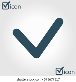  Yes icon, vector illustration. Flat design style.