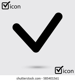  Yes icon, vector illustration. Flat design style.