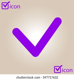  Yes icon, vector illustration. Flat design style.