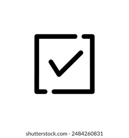 Ja-Symbol-Vektorgrafik. Rechtes Symbol.