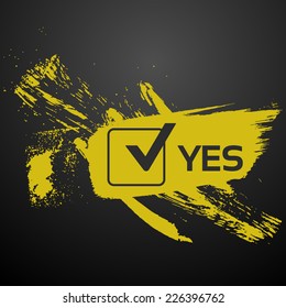 Yes, make a stencil lettering and yellow paint on the wall, design element