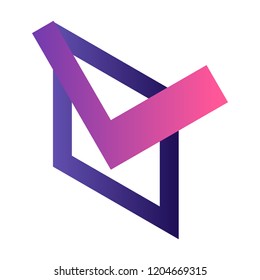 Yes mark icon. Isometric of yes mark vector icon for web design isolated on white background