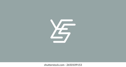 YES Monogram Logo on Gray