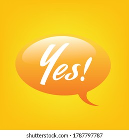 Yes and No alphabet icon in handwritten vector illustrations