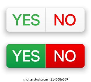 Yes No Button Vector, Yes No, Yes No Vector PNG and Vector with