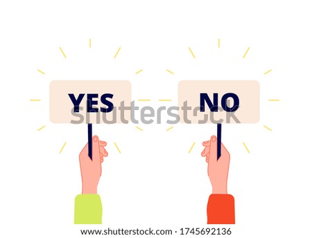 Image, Stock Photo #A# YES and NO Art