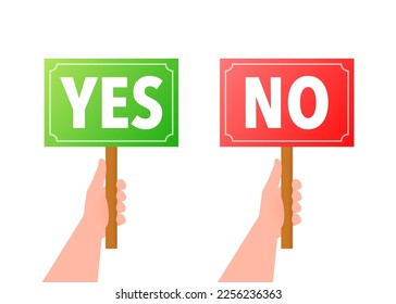 Yes and No button. Approved and Rejected. Yes no in speech bubble. Check marks.