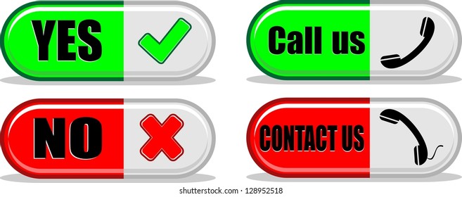 Yes and No button, contact for web.