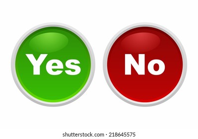 Yes No Button Icons Stock Vector (Royalty Free) 218645575 | Shutterstock