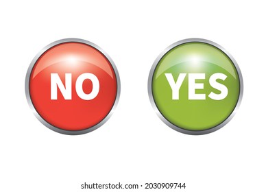 Yes and no button. vector