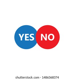 YES or NO button vector design