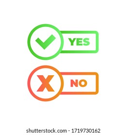 Yes And No Button For Web.