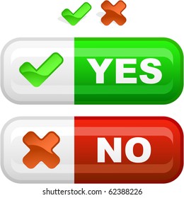 Yes and No button for web.