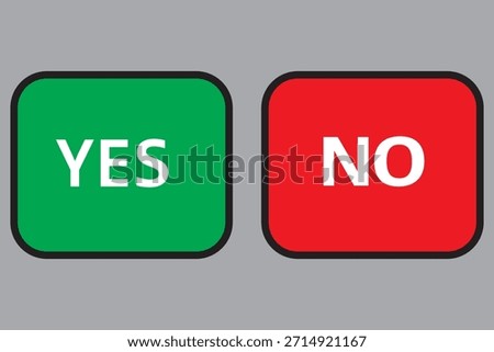Yes and No Buttons Icon