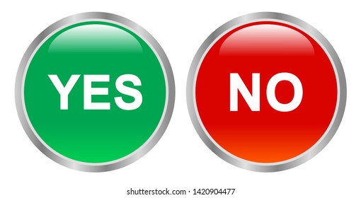 yes no buttons web illustration vector