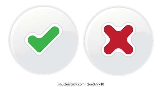 Random Group Positive Ticks Negative Crosses Stock Illustration 97821110