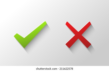 Yes and No check marks 