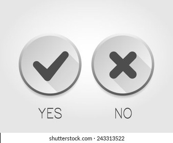  Yes and No check marks on circles 