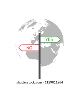 Yes and No check marks. Vector.