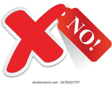 Marcas de seleção Sim e Não Ilustração de vetor. Tique pintado de verde. Ilustração vetorial dos autocolantes da marca de verificação.