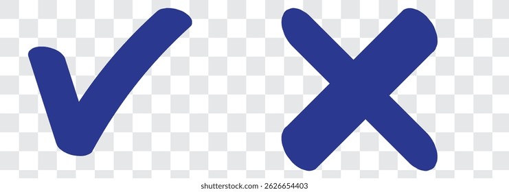 

yes no checkmark. cross approval. decision icon