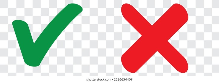 

yes no checkmark. cross approval. decision icon